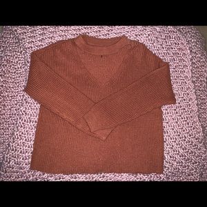 Rust knitted sweater